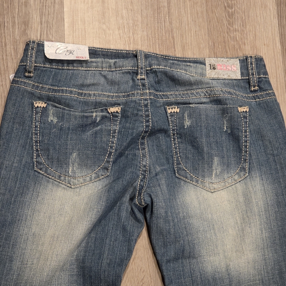 1st Kiss Size 7 Denim Crop Jeans - Picture 4 of 6